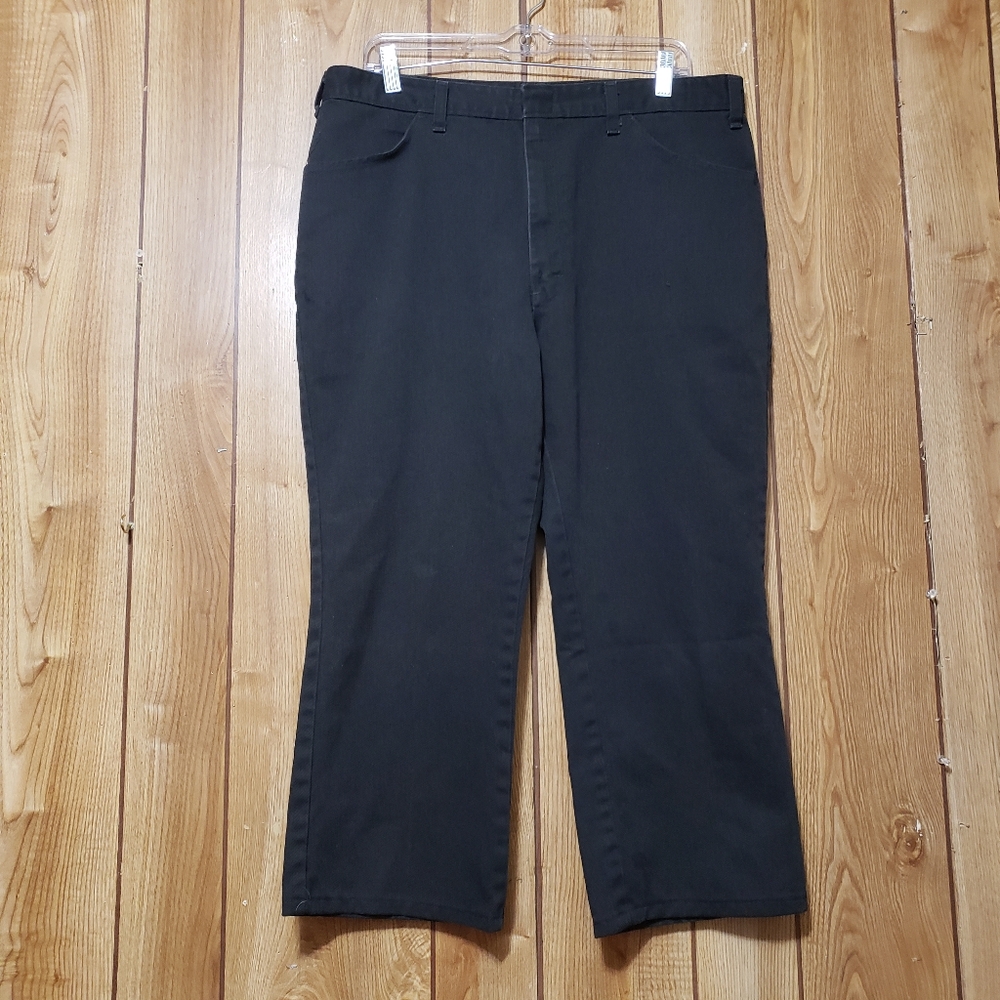 Dickies Cropped Pants Relaxed High Rise Black 36 X 23